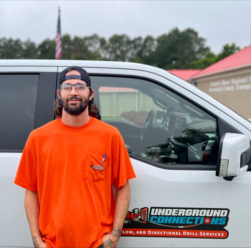 Underground Connections team member on site